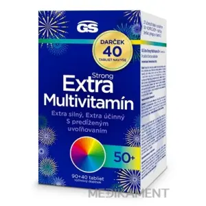 GS Extra Strong Multivitamín 50+ tablety 130 ks