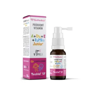 EkoMedica SK Prírodný Vitamín A+E+D3+K2Mk7 Junior sprej s príchuťou citrónu 30 ml