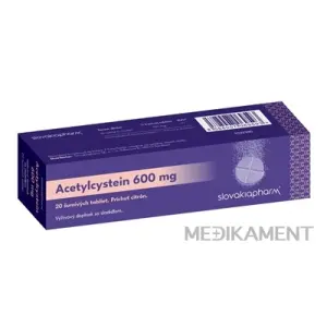 Slovakiapharm Acetylcystein 600 mg šumivé tablety, príchuť citrón 1x20 ks
