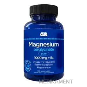 GS Magnesium bisglycinate pure 1000 mg + B6 tablety 100 ks