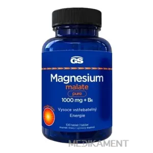 GS Magnesium malate pure 1000 mg + B6 tablety 100 ks