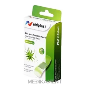 Aidplast Priehľadná náplasť s Aloe 1,9  x 7,2 cm 20 ks