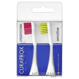 CURAPROX HYDROSONIC SENSITIVE Hydrosonická náhradná hlavica magenta + zelená 2 ks