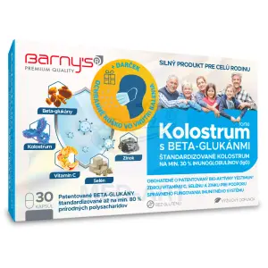 Barny's KOLOSTRUM s beta-glukánmi forte + darček cps 30 ks + darček 1ks