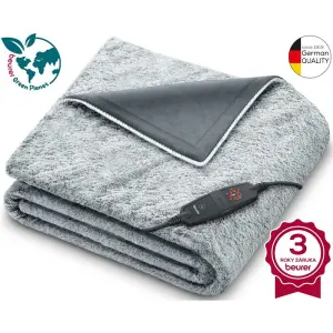 Vyhrievacia deka BEURER HD 75 Nordic Grey Green Planet 1ks