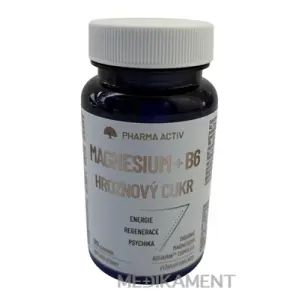 Pharma Activ MAGNESIUM + B6 Hroznový cukor pastilky s príchuťou citrón-mäta 30 ks