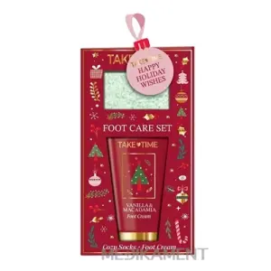 TAKE TIME Darčekový set 2026 Foot Care starostlivosť o nohy krém 70 ml + ponožky 1 set