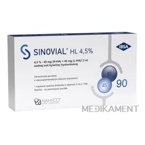SINOVIAL HL 4,5 % intraartikulárny roztok hyseliny hylaurónovej v inj. striekačke 2 ml