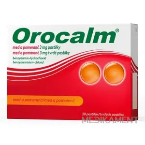 Orocalm med a pomaranč 3 mg tvrdé pastilky 20 ks