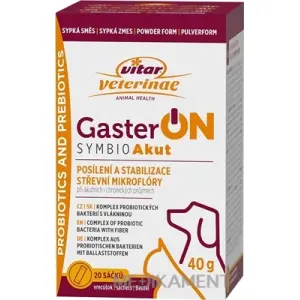 VITAR Veterinae GasterOn SYMBIOAkut prášok vo vrecúškach pre psov a mačky 20 ks