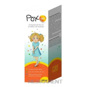 PoxOUT chladivá pena na starostlivosť o pokožku detí s ovčími kiahňami 100 ml