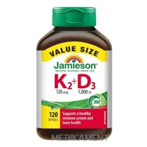 JAMIESON VITAMÍNY K2 120 µg + D3 1000 IU kapsuly 120 ks