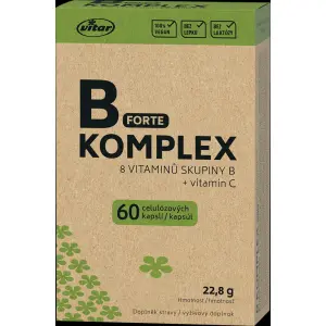VITAR B-KOMPLEX FORTE + vitamín C kapsuly 60 ks